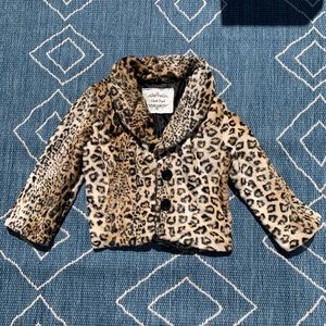 Heart Soul Faux Fur Cheetah Jacket